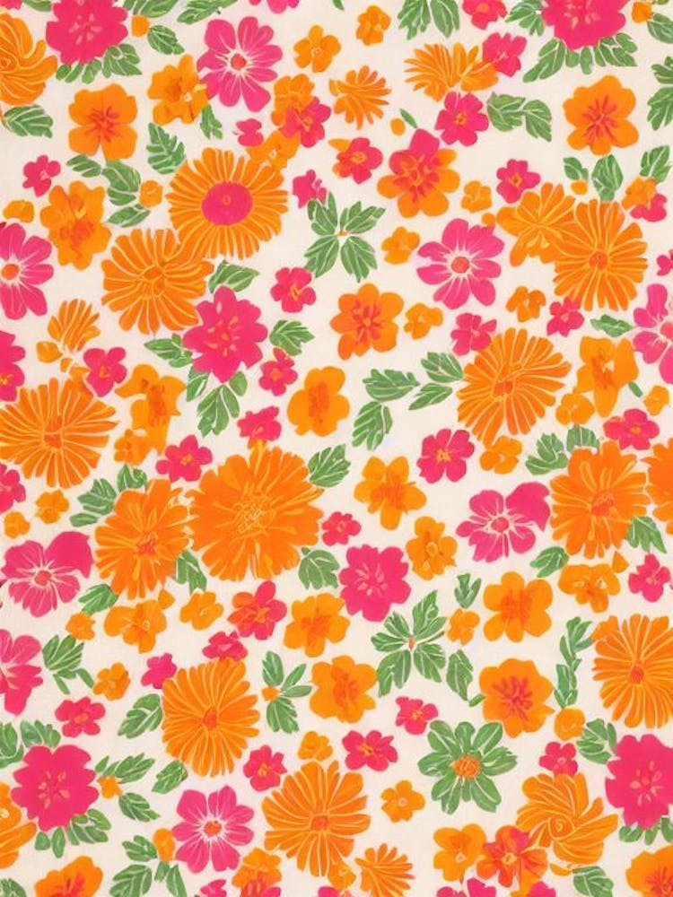 Queen Of The Prairie Floral Print Retro Pattern 2 Flower