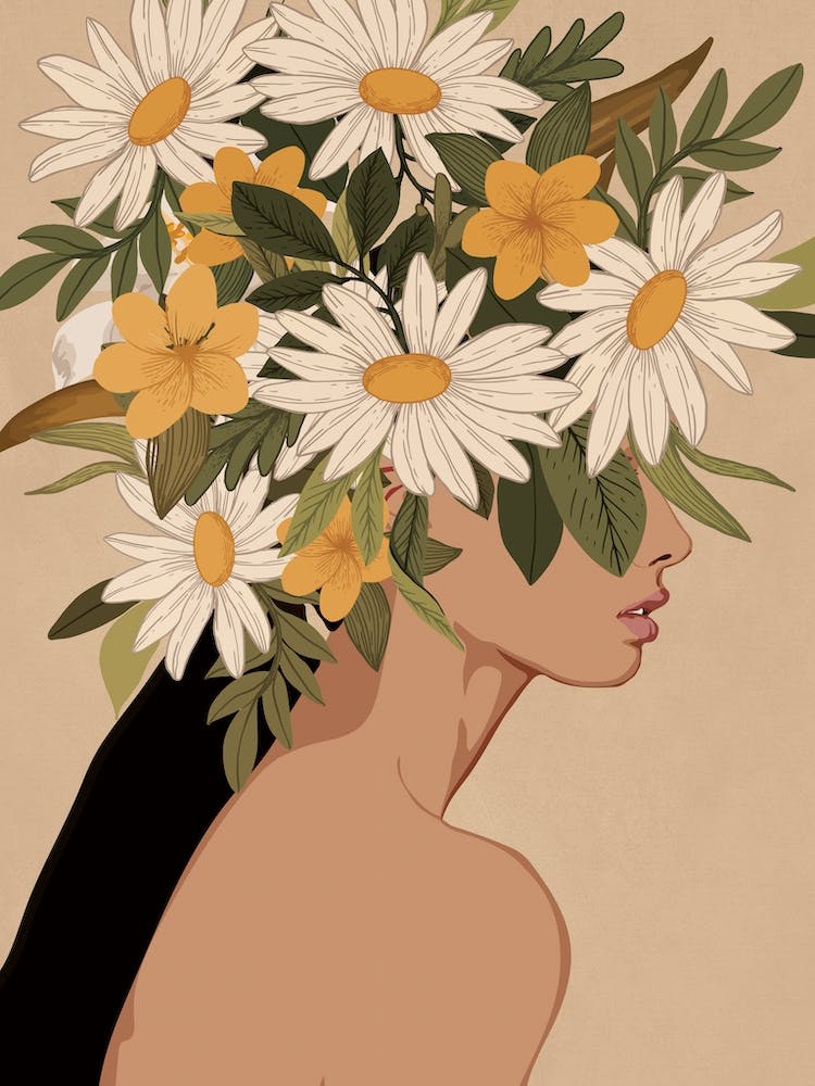 Woman With Flowers 2