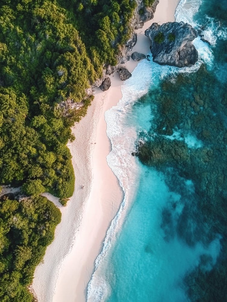 Aerial View Of A Tropical Beach 2