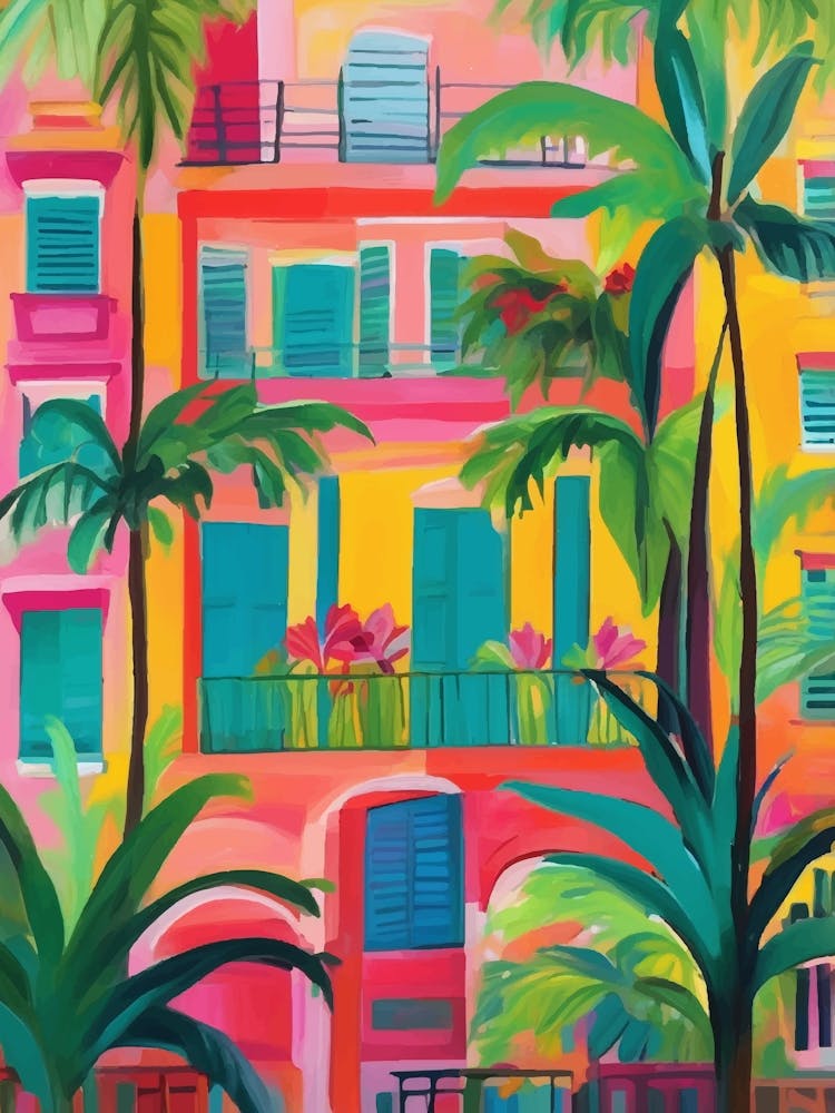 Colorful House On The Beach