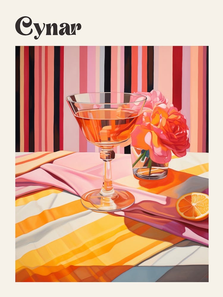 Cynar Retro Cocktail Poster