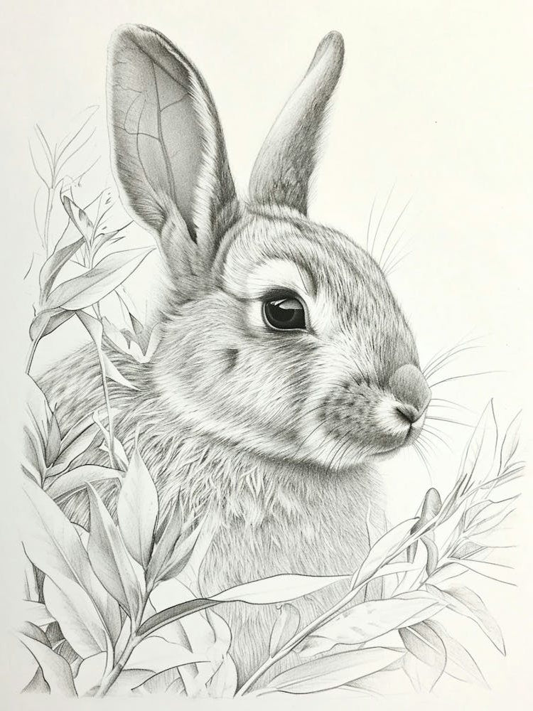 New Zealand Rabbit Drawing 4