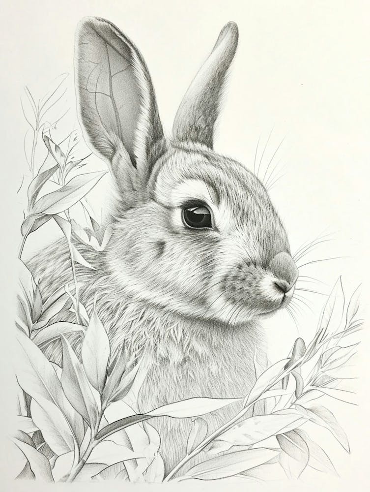 New Zealand Rabbit Drawing 4