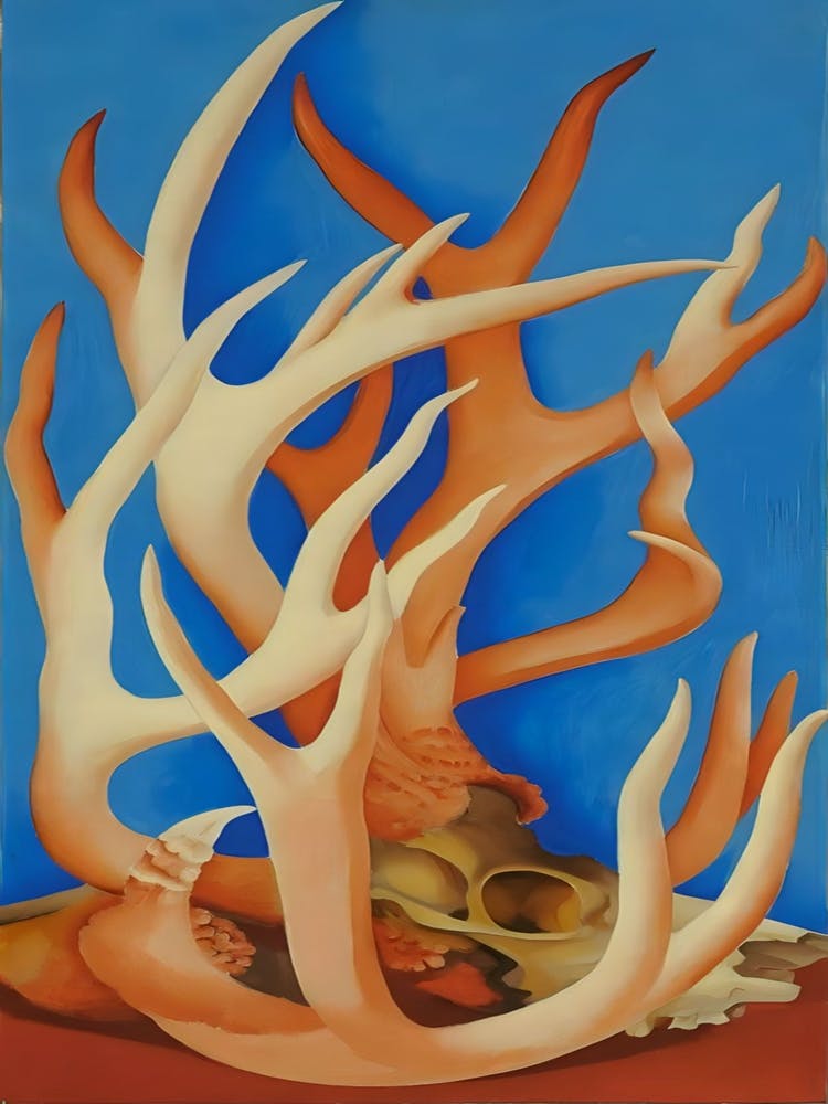 Georgia O'Keeffe - Deer Horns , 1938