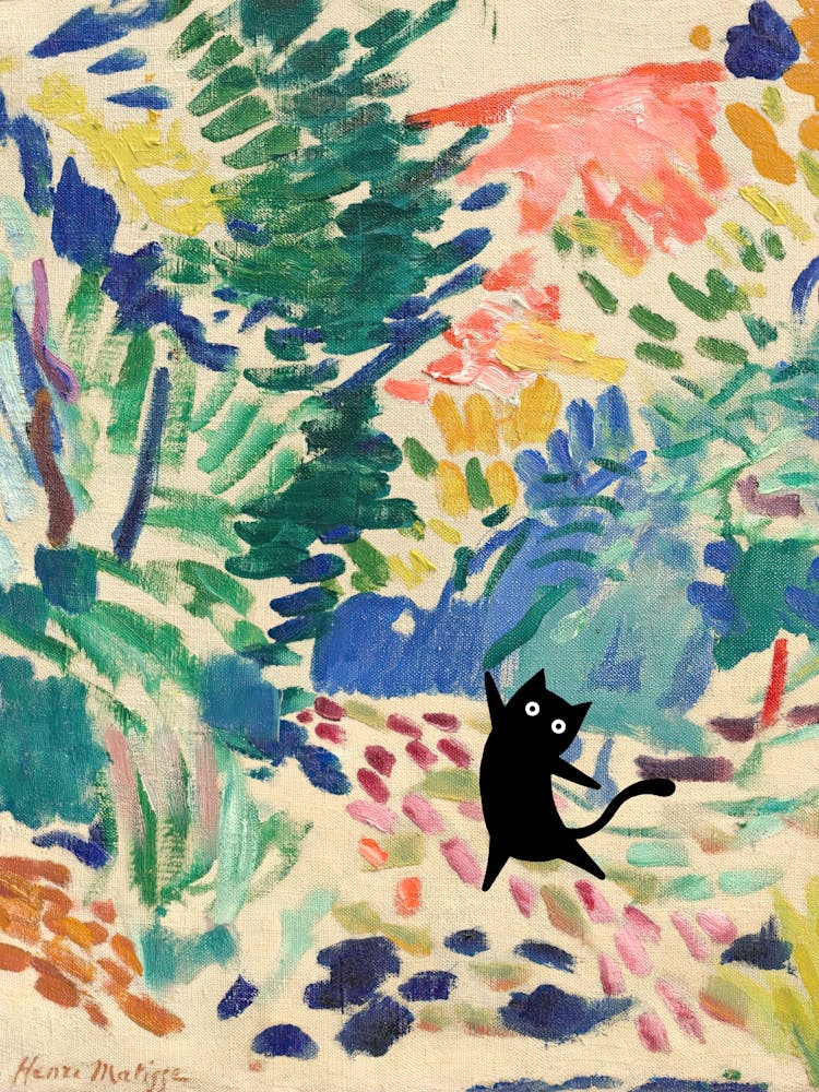 Cats In Famous Gardens Henri Matisse Landscape At Collioure
