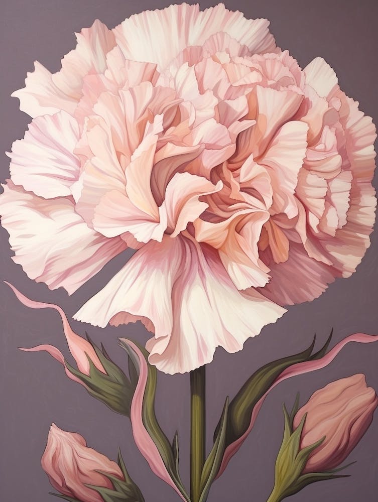 Floral Illustration Carnation Dianthus 1