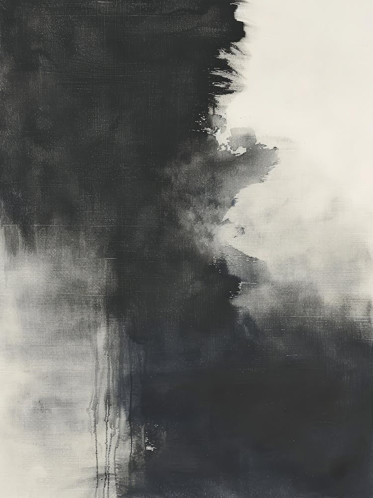 Black And White Abstract Painting 4