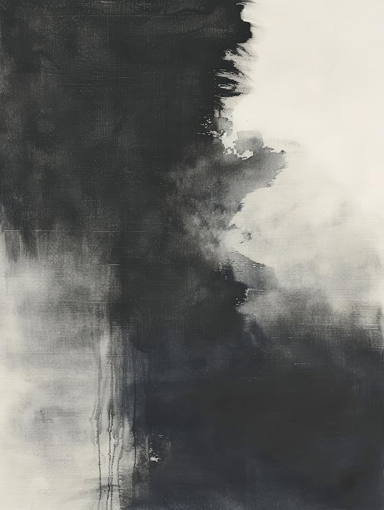 Black And White Abstract Painting 4