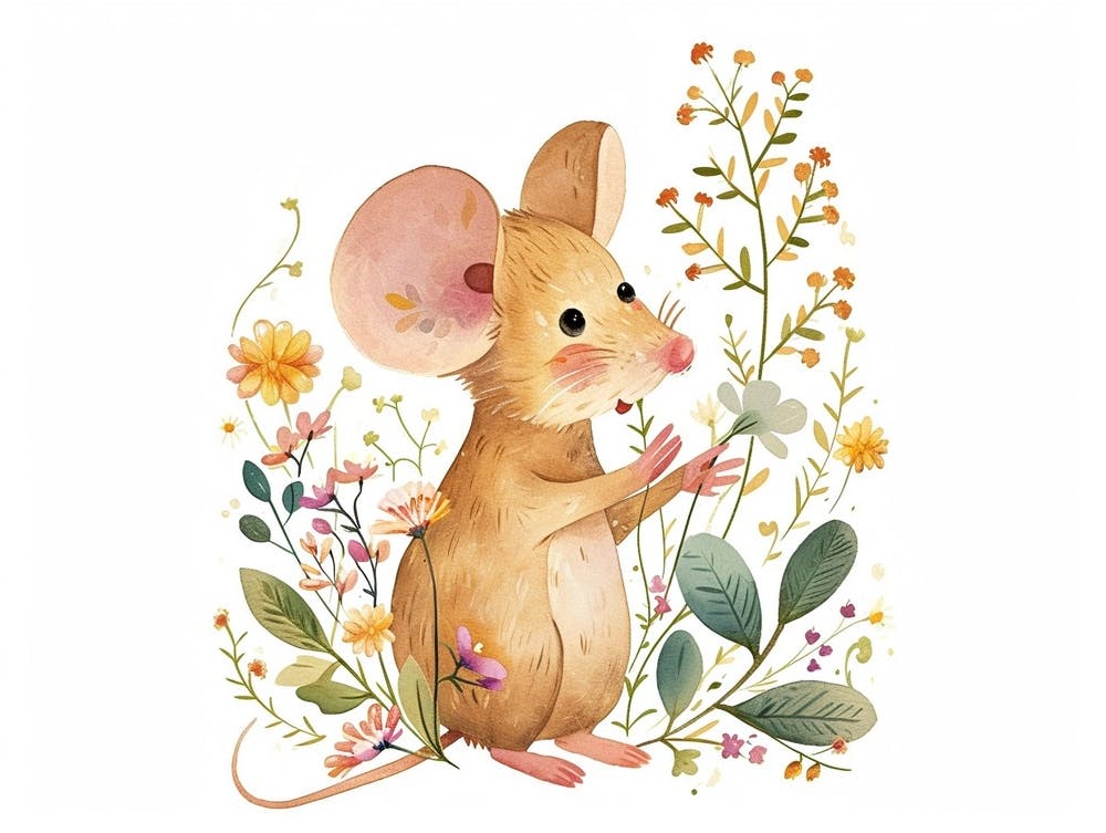 Little Floral Mouse 3