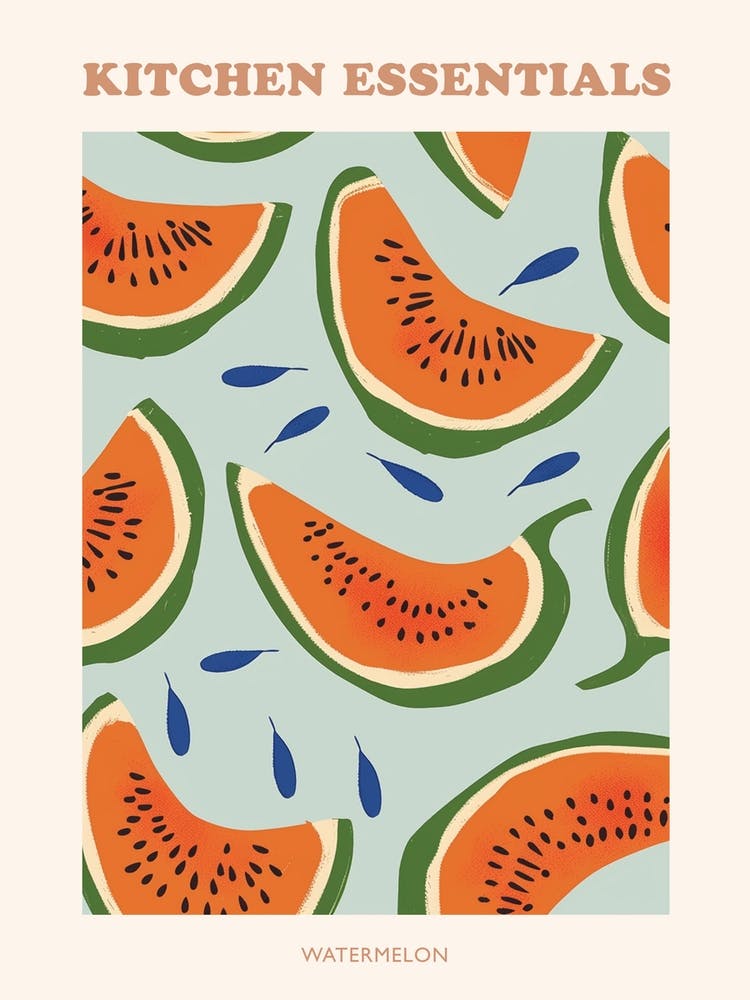 Watermelon Pattern Illustration Poster 5