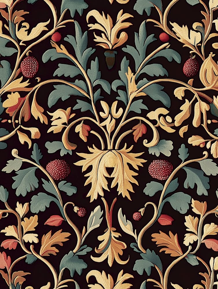 William Morris Artprint, Beautiful Flowers Pattern, Modern Colores