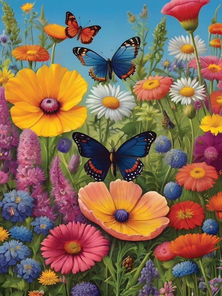 Butterflies In The Garden