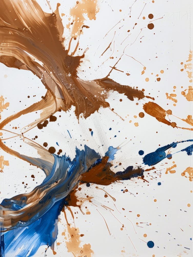 Blue And Brown Splashes