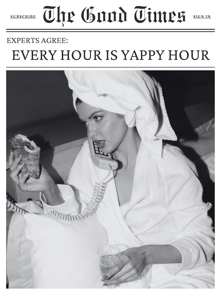 Every Hour Is Yappy Hour Newspaper Poster