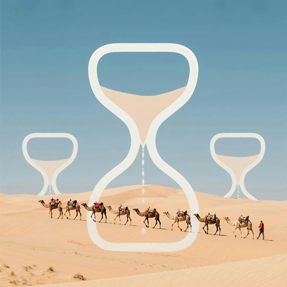 Hourglass In The Desert