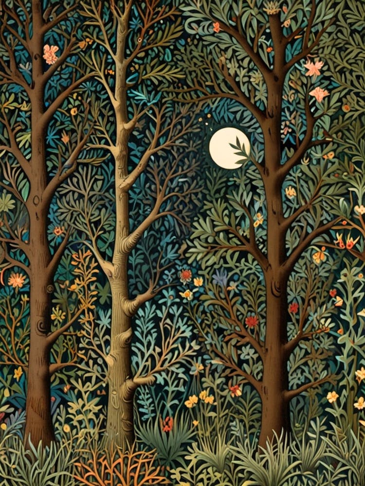 William Morris Moon In The Forest 26