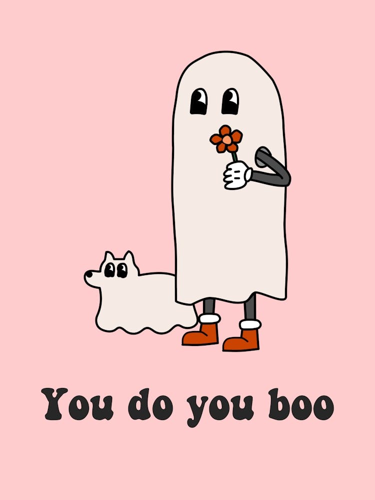 You Do You Boo Retro Cartoon Ghost
