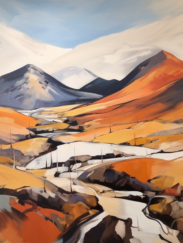 Creag Meagaidh Scotland Mountain Painting