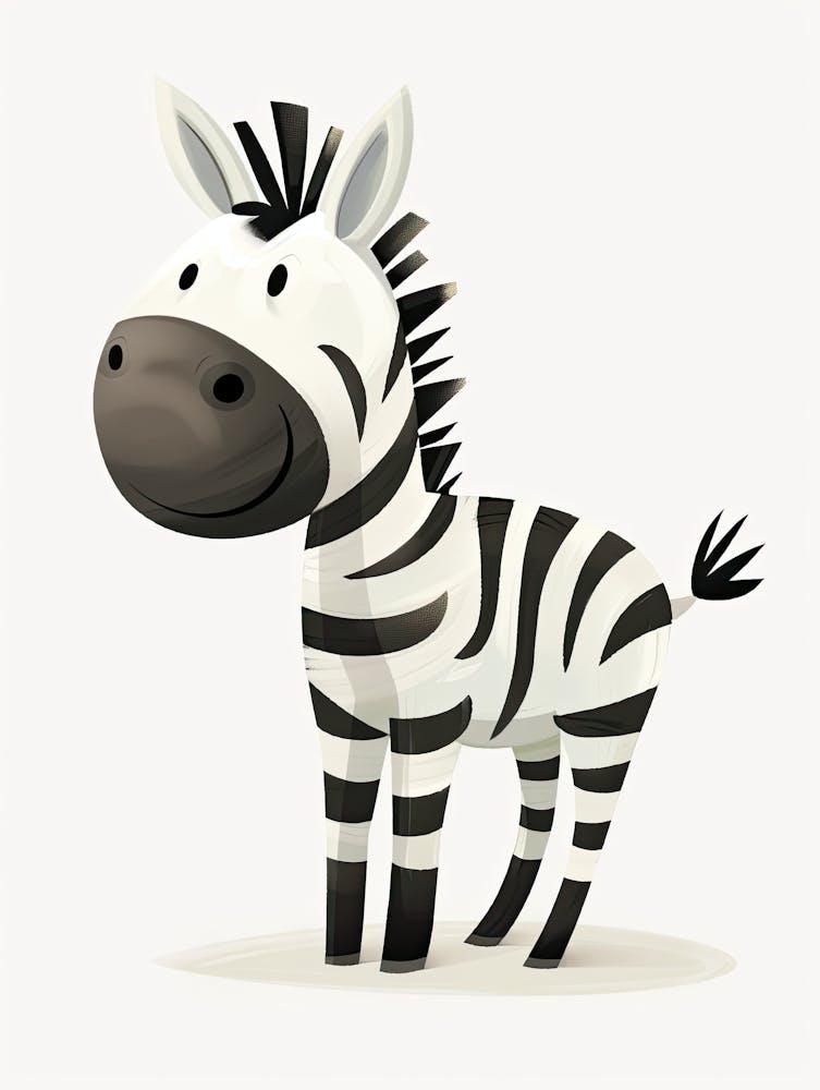 Friendly Zebra Children Prints & Kids Posters