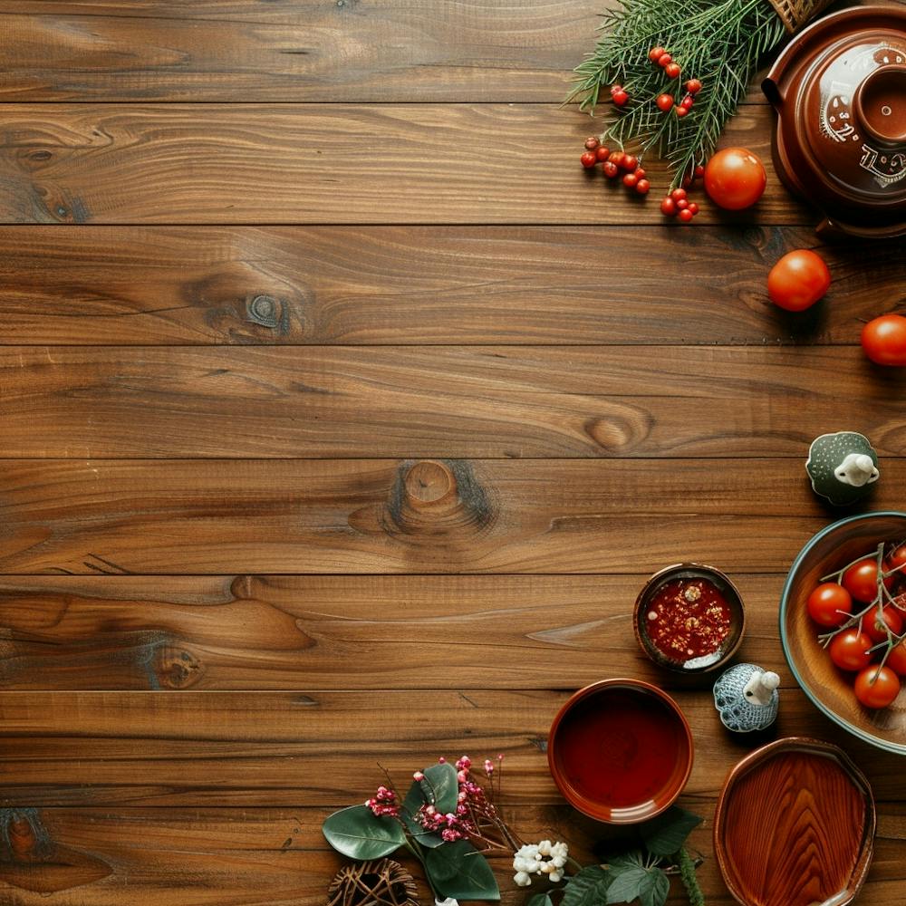 Chuseok Wooden Table From Above Banner Texture W 1718393474 3