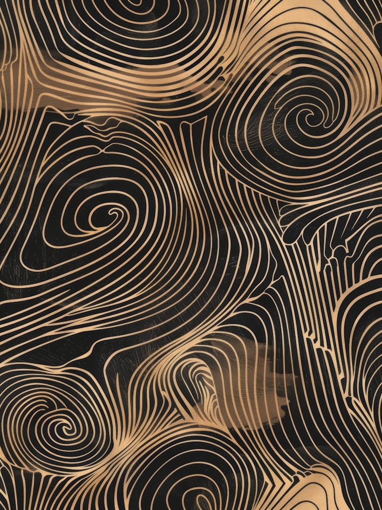Black And Gold Swirls