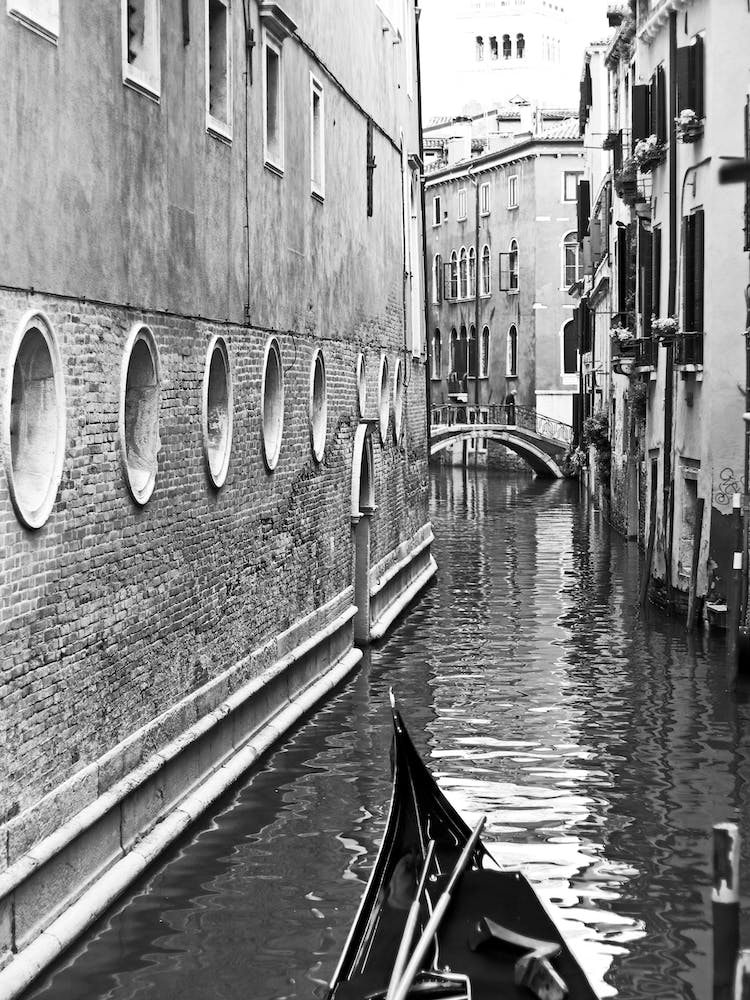 Venice Canal Bw