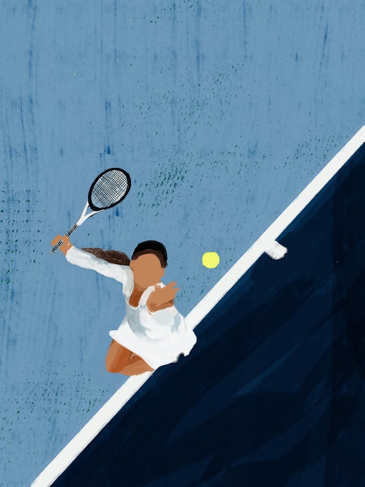 Illustration Of A Tennis Player