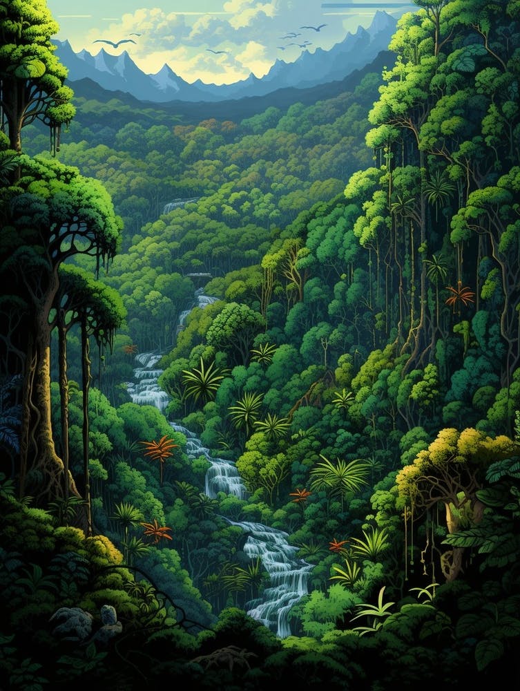 Sarawak Forest Pixel Art 1