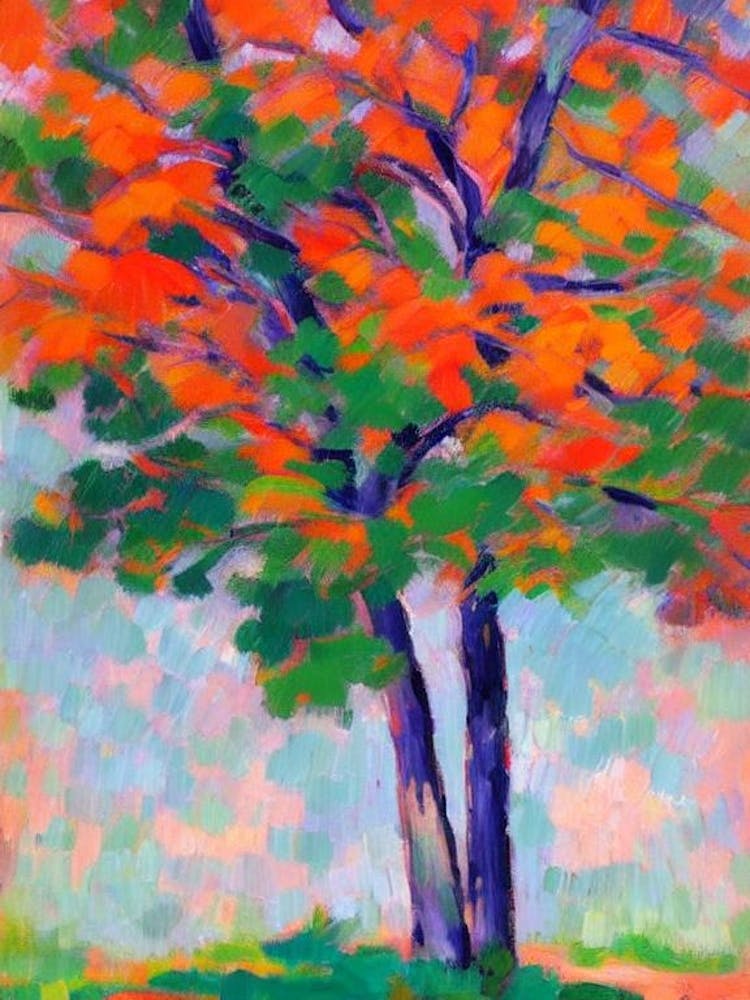 Longleaf Pine 1 tree Abstract Block Colour