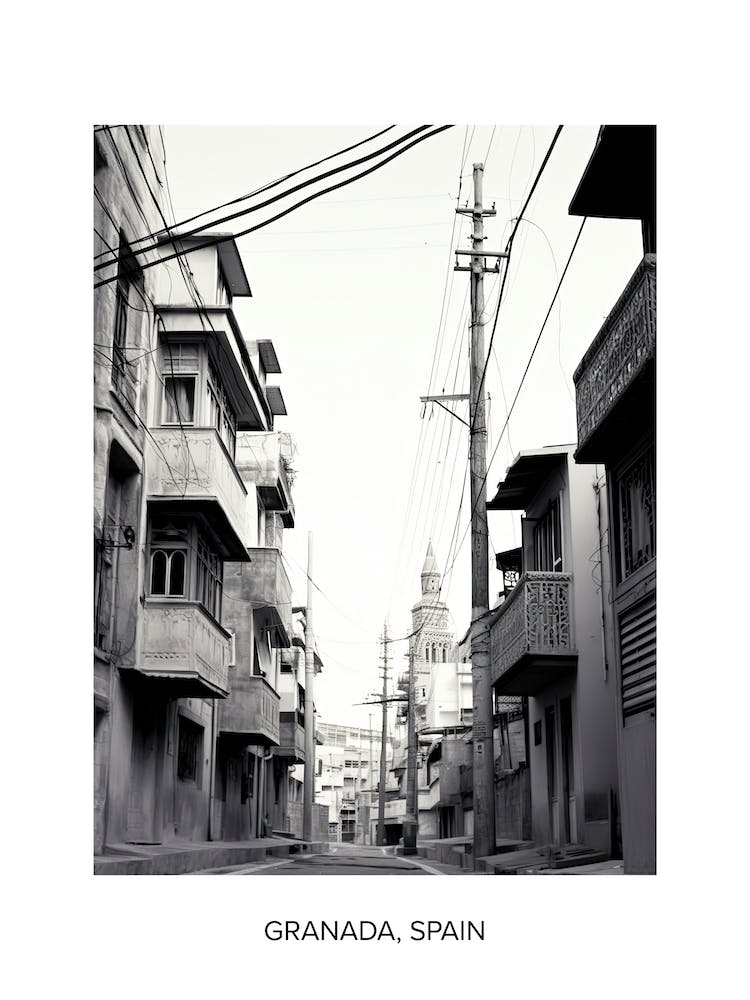 Poster Of Izmir, Turkey, Photography In Black And White 2