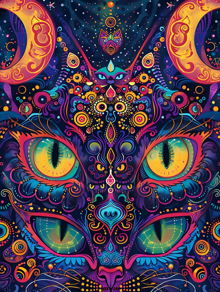Psychedelische Katze 1