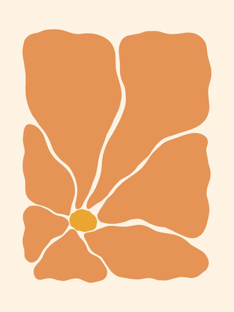 Abstract Flower 03 - Orange