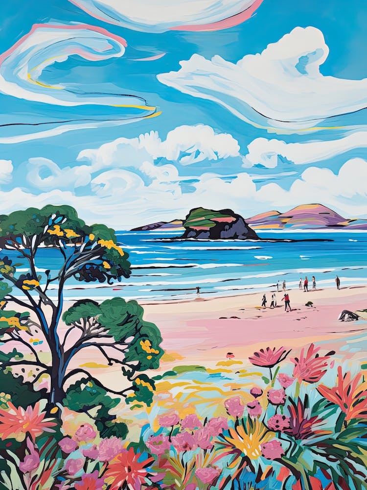 North Berwick Beach, East Lothian, Scotland, Matisse And Rousseau Style 2