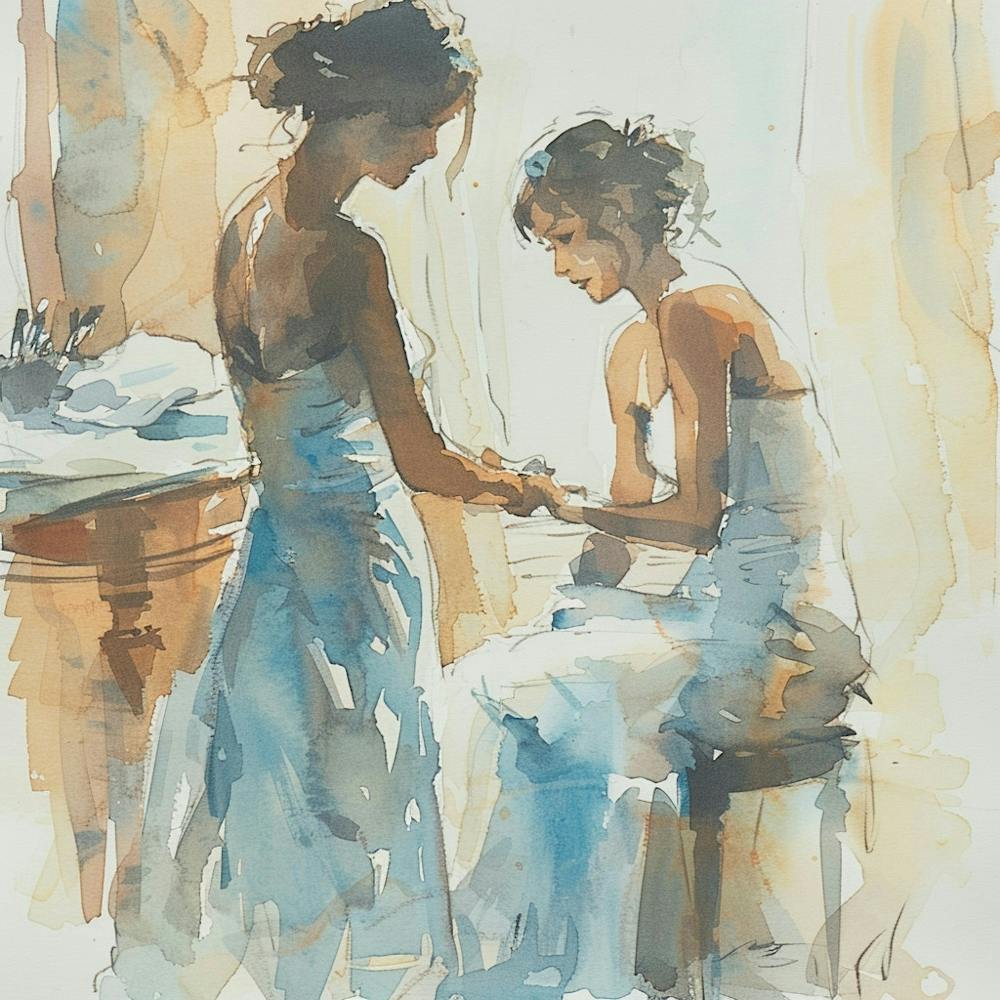 Watercolor Bride Getting Ready 1718372375 3