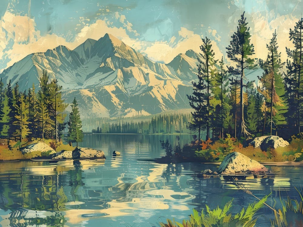 Vintage Landscape Illustration 6