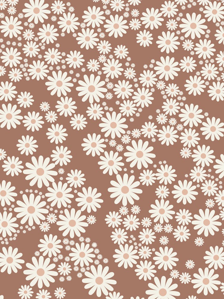 Daisy Garden XII Mocha Mousse