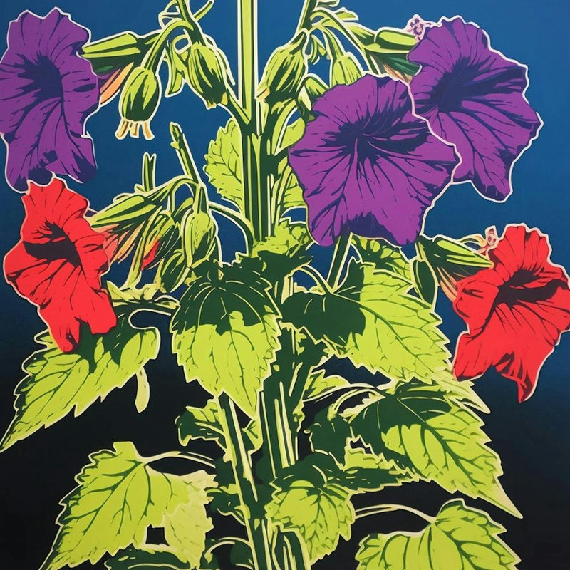 Canterbury Bells 2 Pop Art Illustration Square
