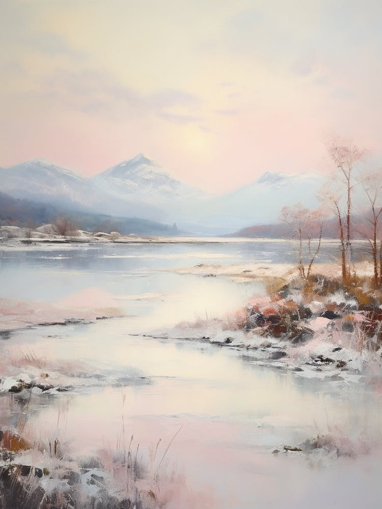 Dreamy Winter Painting Lake District United Kingdom 4