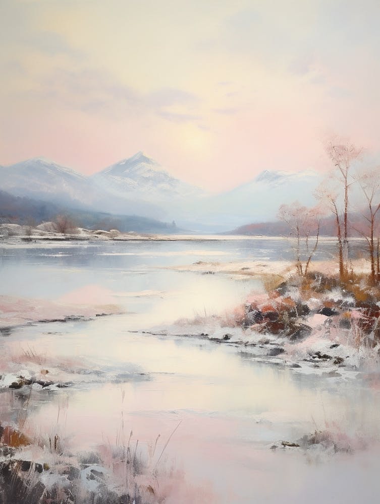 Dreamy Winter Painting Lake District United Kingdom 4