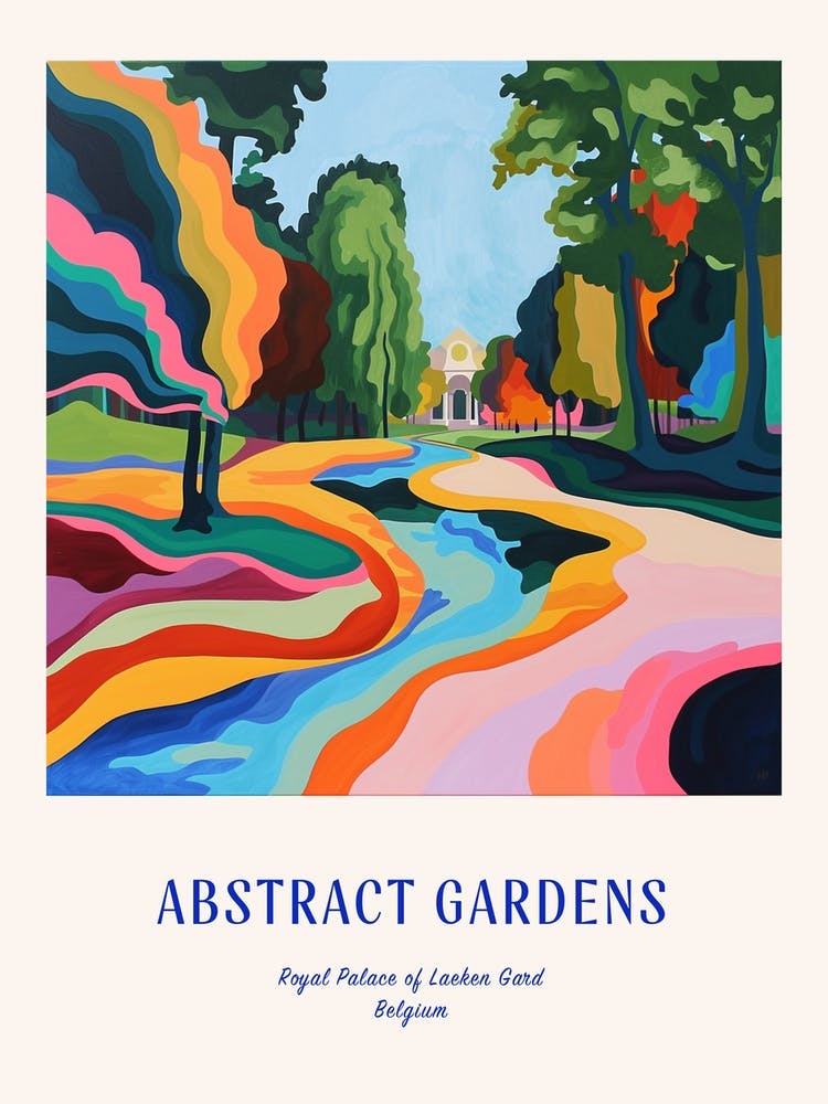 Colourful Gardens Royal Palace Of Laeken Gard Belgium 1 Blue Poster