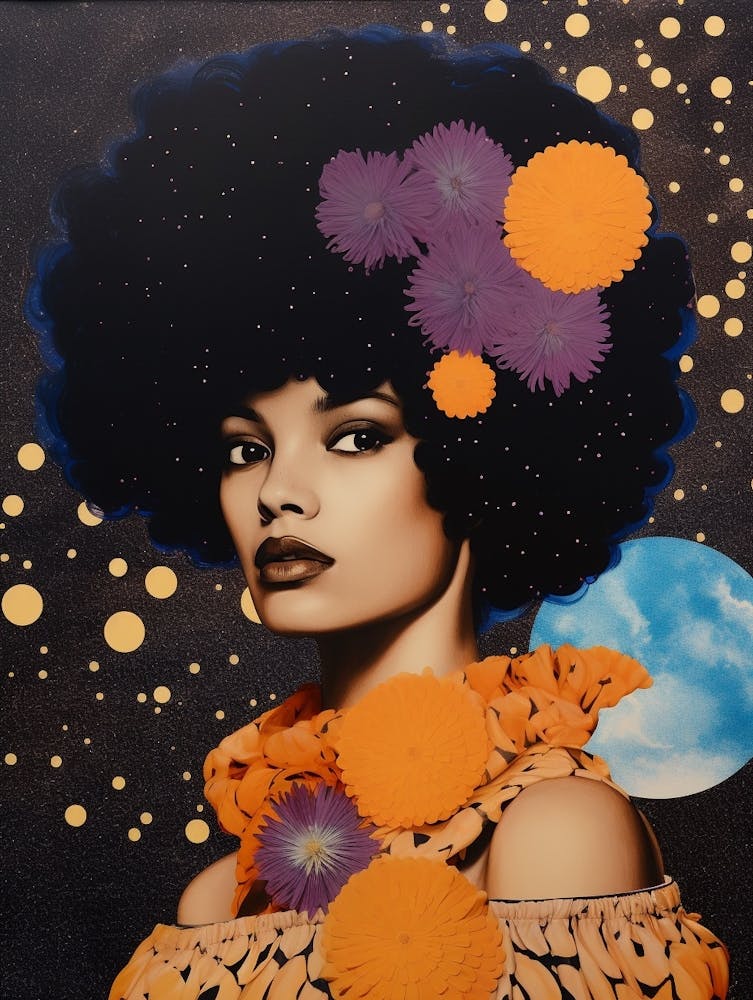 Surreal Florals Portrait Painting