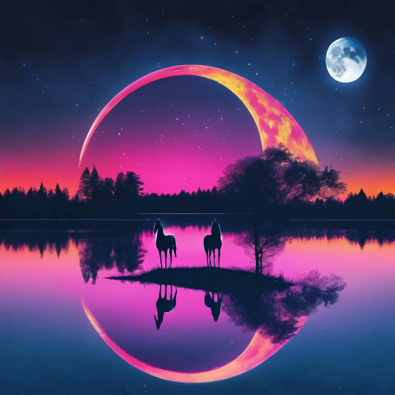 Moon And Horses