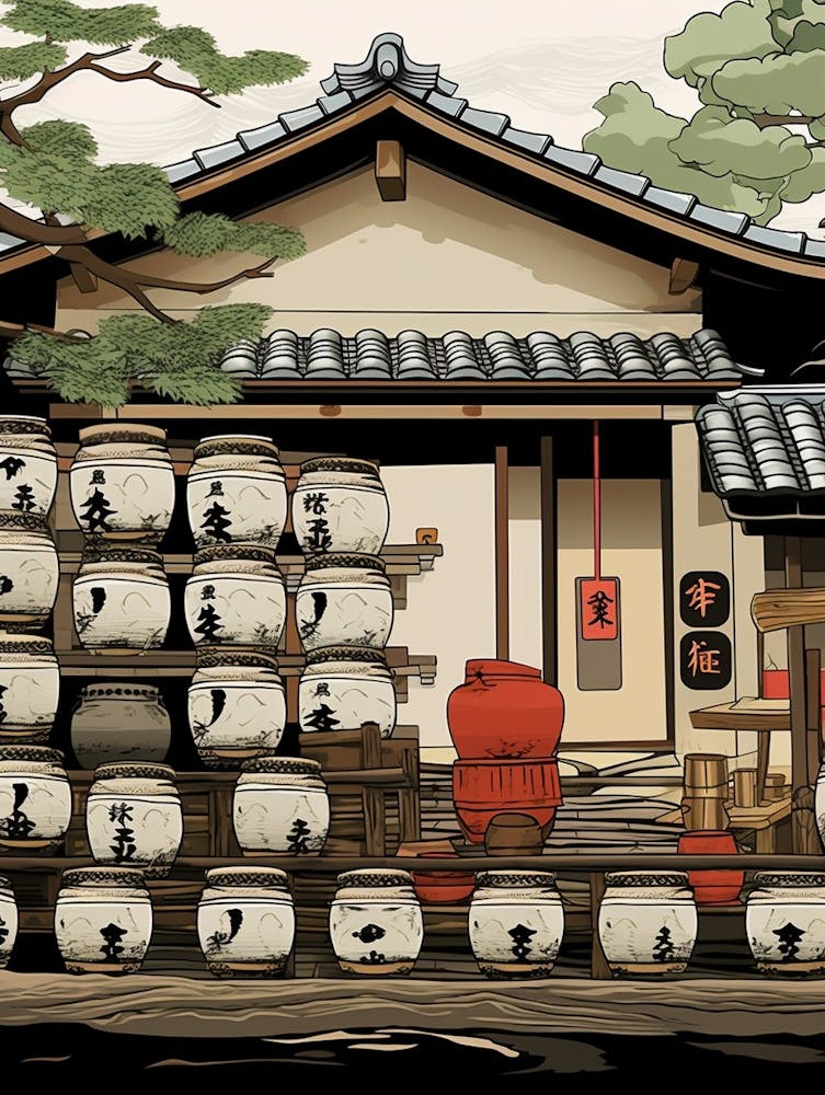 Sake Barrels Japanese 9