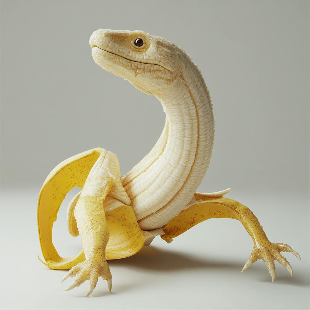 Lizard Made Of Bananas