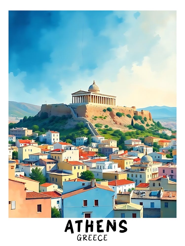 Athens Greece Vintage Travel Poster 28