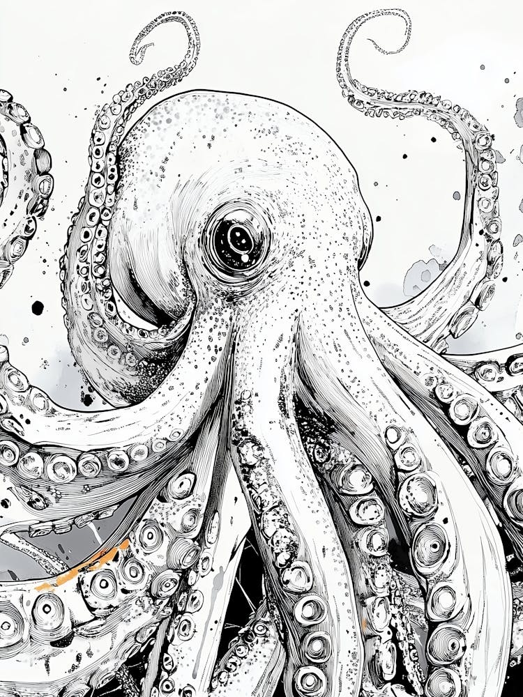 White Octopus ocean life