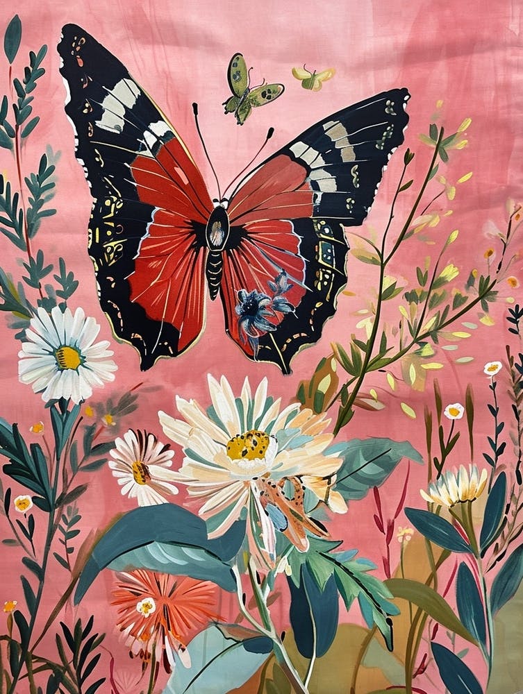 Floral Animal Painting Butterfly 2