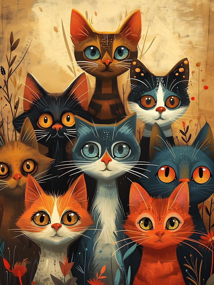 Group Of Cats 1