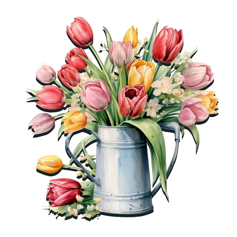 Tulip Harmony Symmetrical Botanical Art