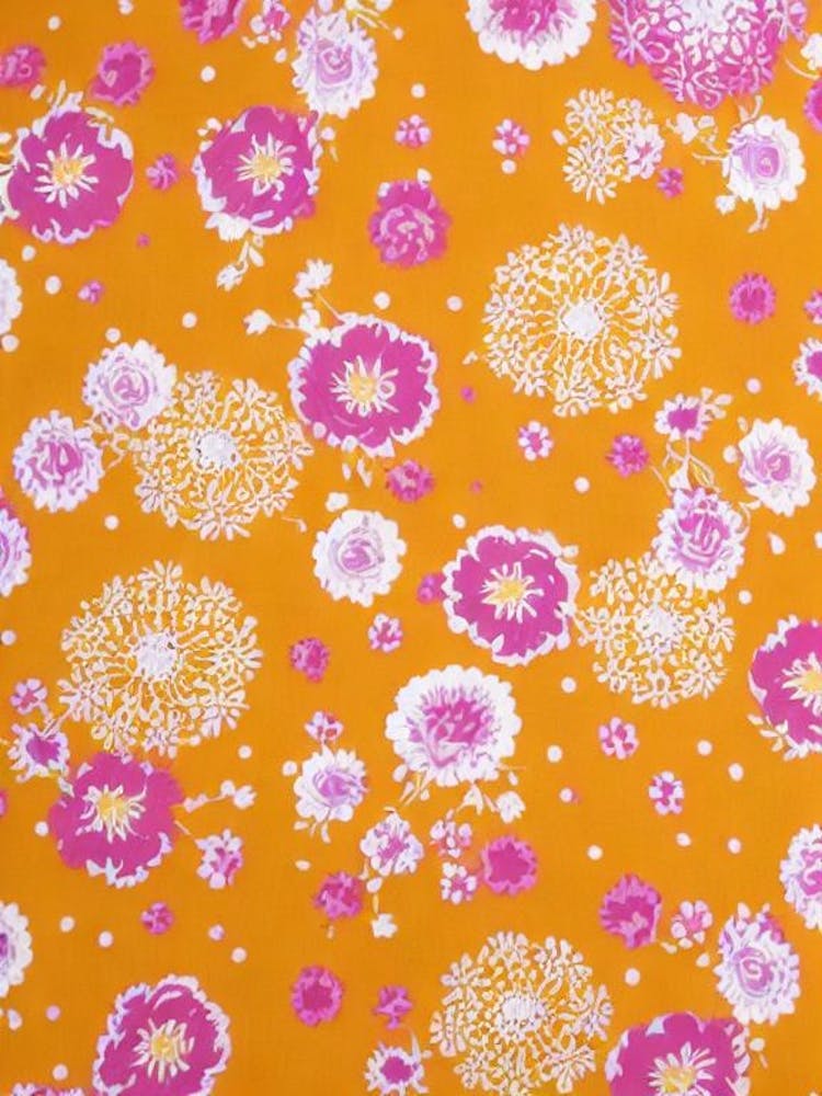 Queen Anne'S Lace Floral Print Warm Tones 1 Flower